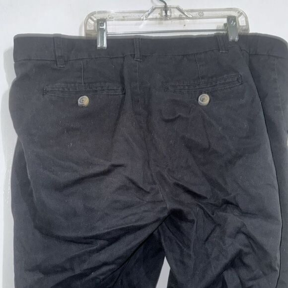 Woman Within Black Stretch Pants Size 16W With Elastic Waistband & Zip Fly - Picture 8 of 11